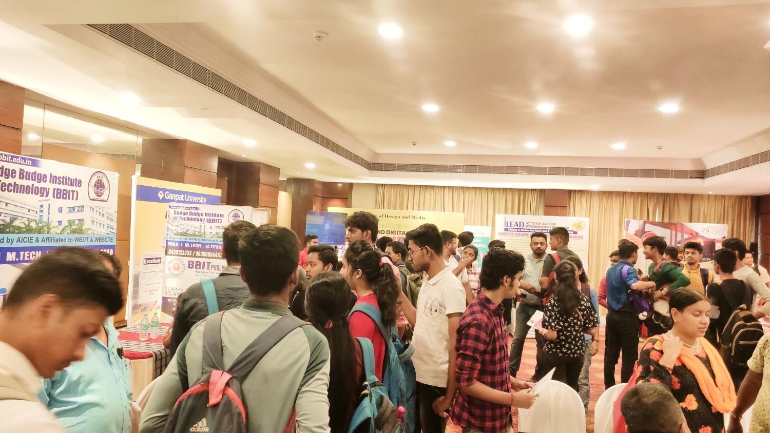 Mentor reviewing programs with a prospective student