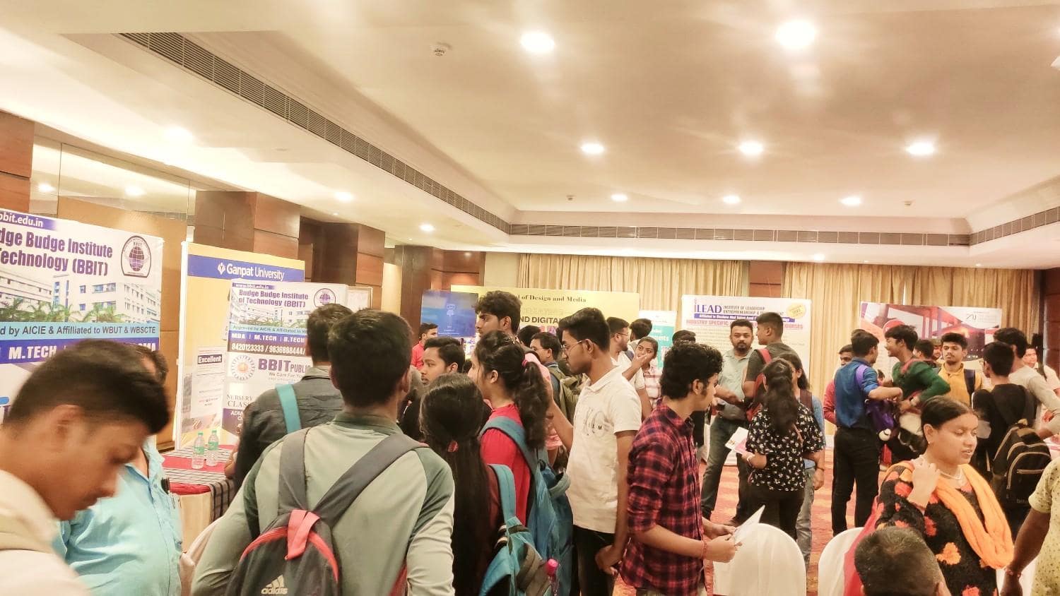 Mentor reviewing programs with a prospective student